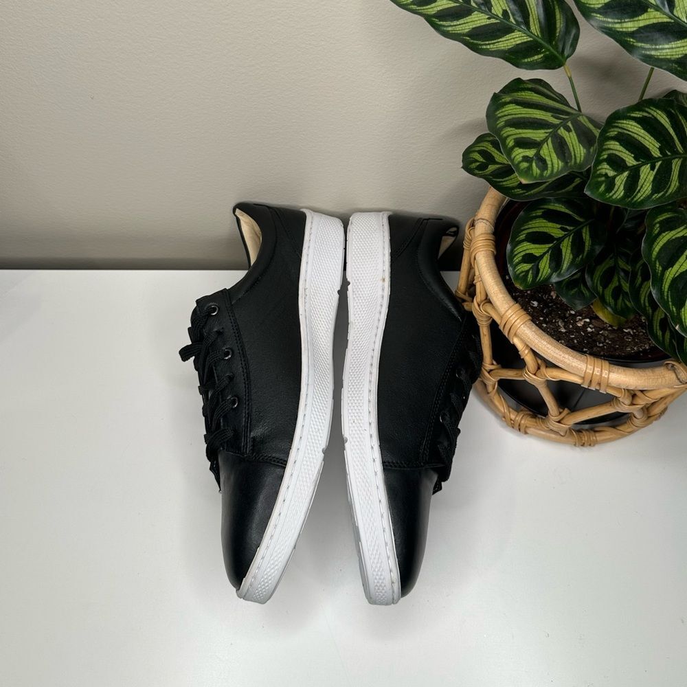 NEW Sandro Moscoloni M180 Black Leather Low-Top Sneakers Men’s Size 11D Brazil - Picture 6 of 11